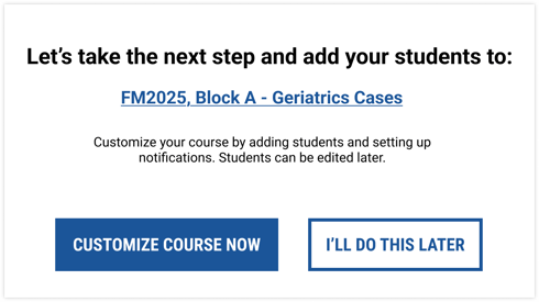 Add Students & Notifications Prompt