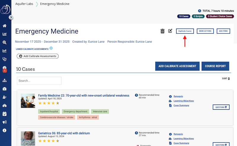 Duplicate Courses to Create a New Course