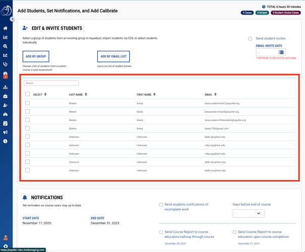 CB_ Select students with checkboxes