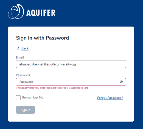 AQFR New Sign In - Account Lock - First Message
