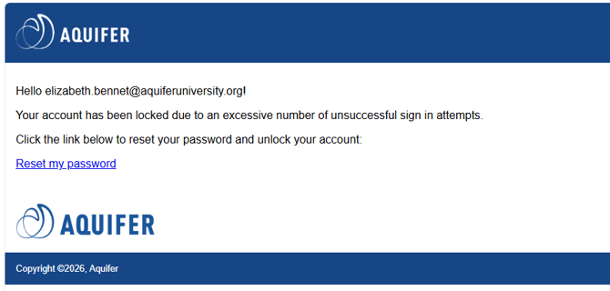AQFR New Sign In - Account Lock - Reset Password email