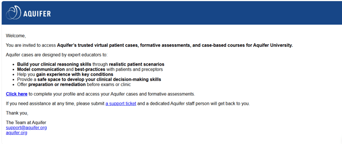 AQFR Registration Email