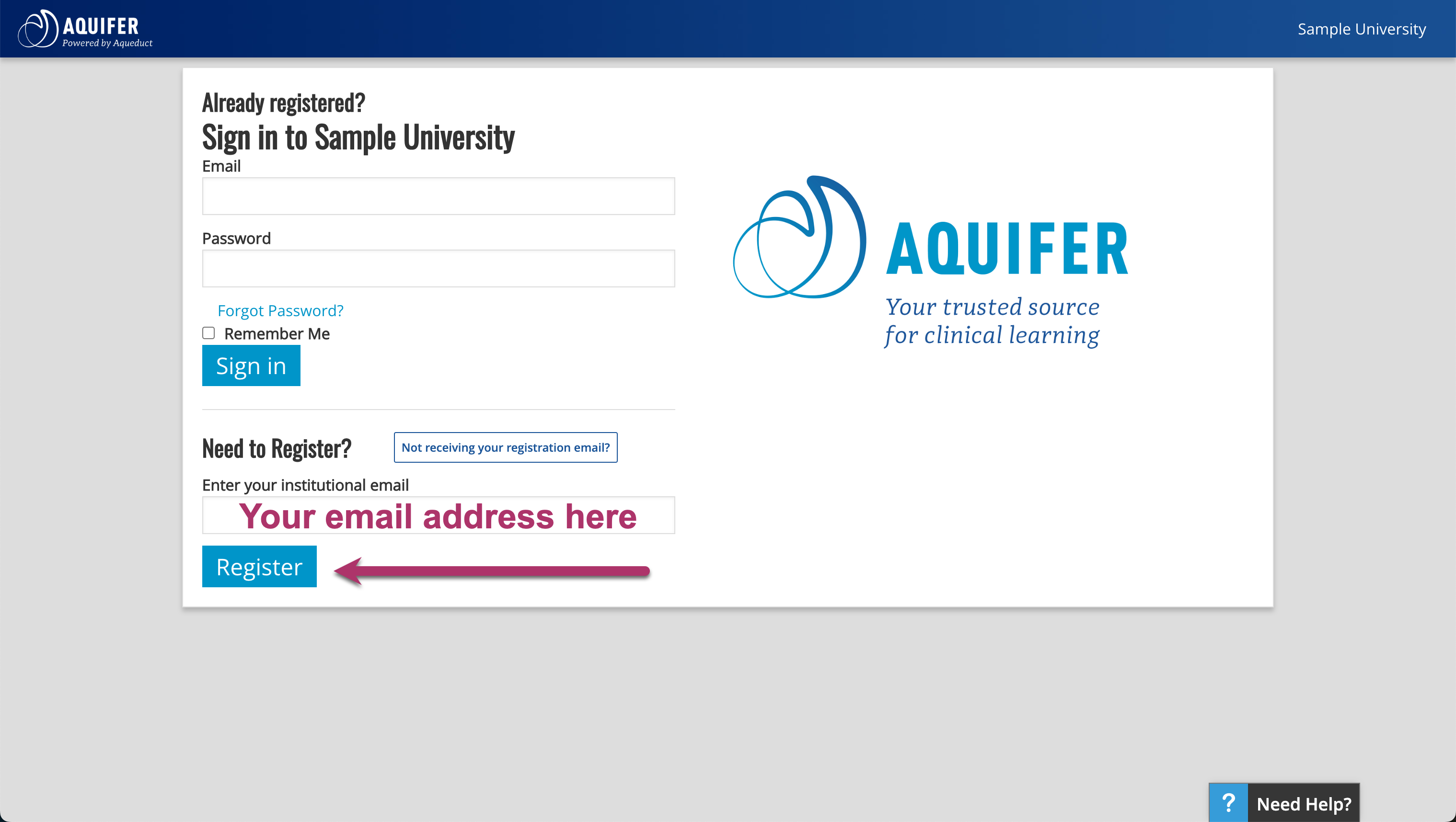 Register for Aqueduct