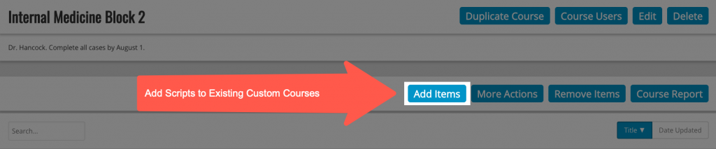 Add Integrated Illness Scripts to an Existing Course