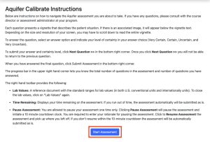 screenshot of calibrate instructions