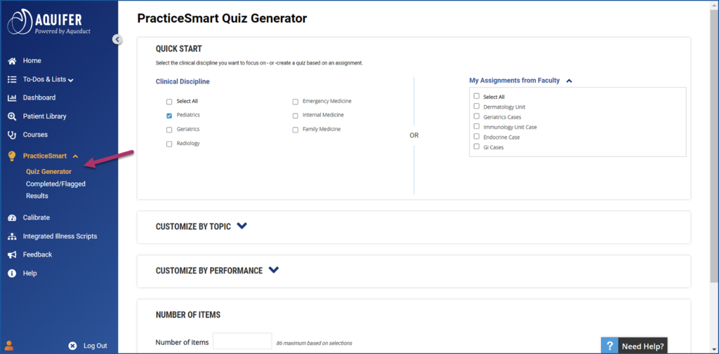 Practice Smart Quiz Generator